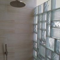 Eclectic glass block shower wall design in Middleburg Hts - The Bath Doctor and Cleveland Glass Block 