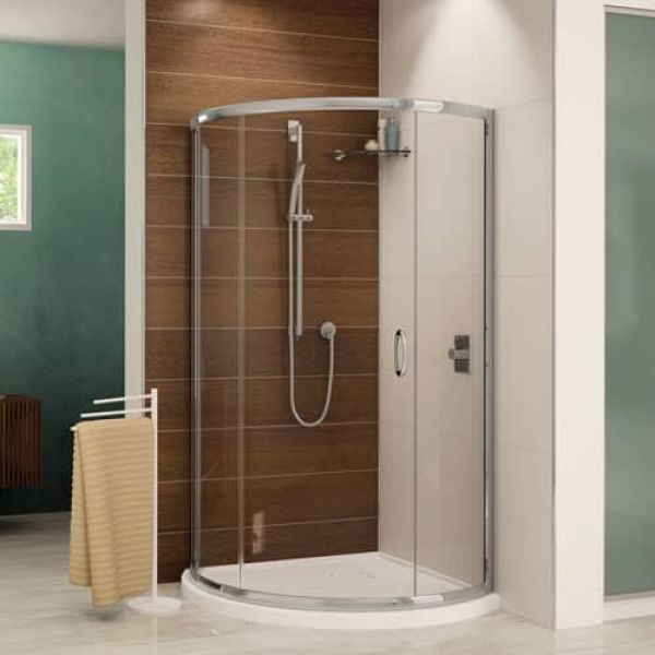 36 x 36 Arc corner shower pan with a hidden drain - Innovate Building Solutions 