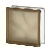 Brown frosted glass block 19 x 19 x 8 - Innovate Building Solutions 