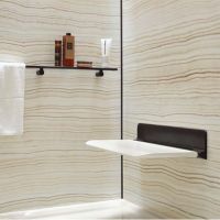 Fold down shower seat in an accessible shower - The Bath Doctor Avon Lake Ohio 