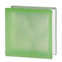 Green frosted glass block 19 x 19 x 8 - Innovate Building Solutions 