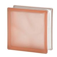 Pink frosted glass block 19 x 19 x 8 - Innovate Building Solutions 