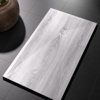 Decor pattern series driftwood shower pan 60 x 32 with a wood look 