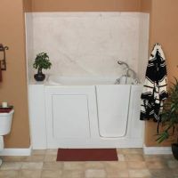 Botticino cream walk in tub panels 