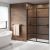 Matte block frameless sliding door and fixed panel shower door LA-Collection---Latitude-Inline_LA60-33-43-79