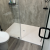 White matte textured low profile shower pan in Bay Village - The Bath Doctor 