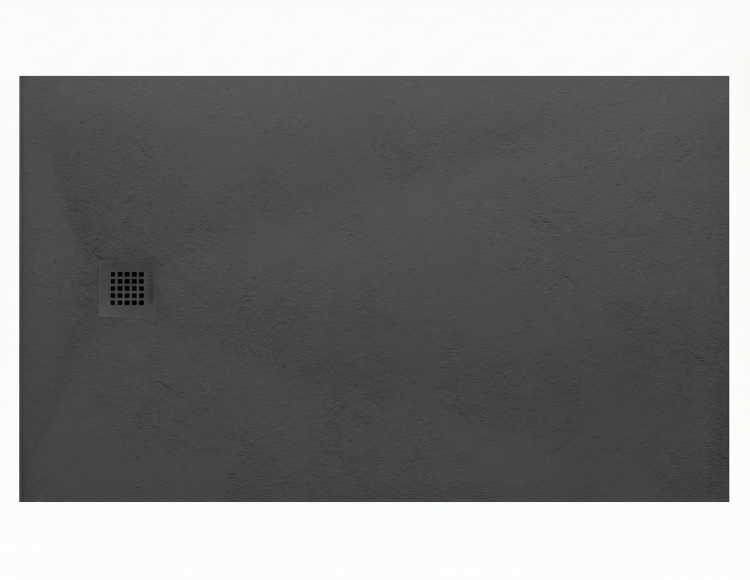 60 x 30 side drain white slate stone base with a low profile barrier entry