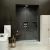Graphite Marble - slab - alcove shower surround 