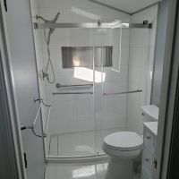 High Gloss 24x12 Shower grout free surround - Bathroom Remodel