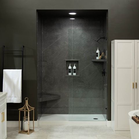 InnovaShower Graphite Marble pattern