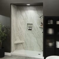 Creama Marble - Slab - Alcove Shower 