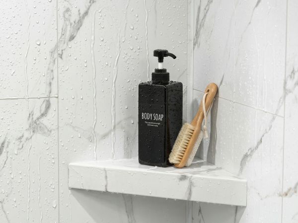 WhiteCarrara_Waterdroplets_Bathroom Waterproof System