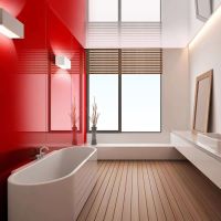 Red rouge bathroom wall panels 