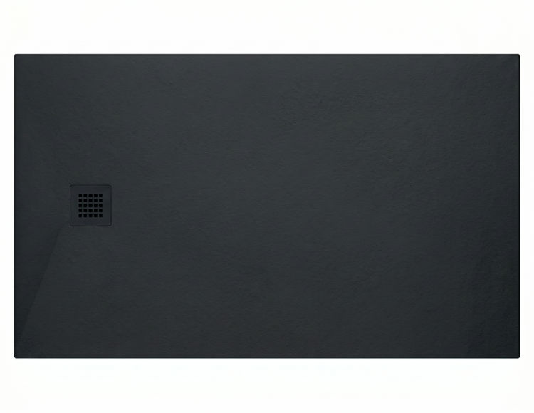 60 x 30 side drain gray slate stone base with a low profile barrier entry