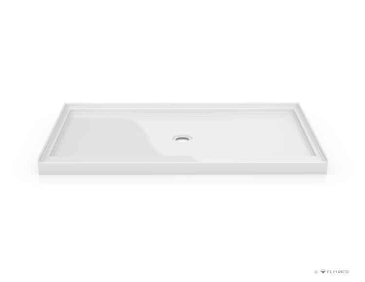 Alcove shower base rectangle in 60 x 32 48 x 36 and 60 x 32 sizes - Innovate Building Solutions