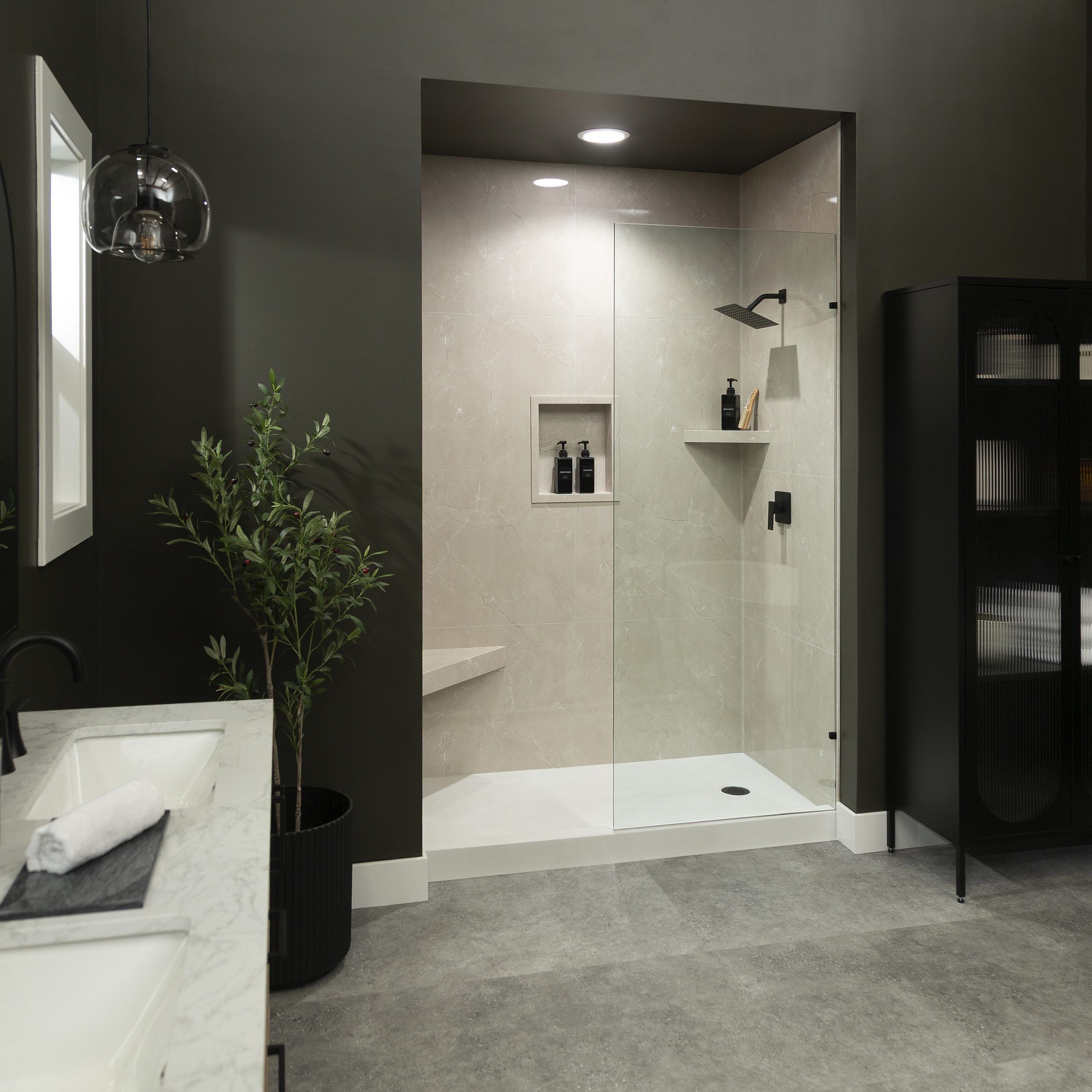 Tuscany Sand - Shower Wall Panels - Bathroom Shower Surround