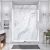 Everest pattern white gray marble shower remodeling wall panels - The Bath Doctor Cleveland 