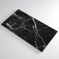 Decor pattern series black marble shower pan 60 x 32 with a matching drain cover 