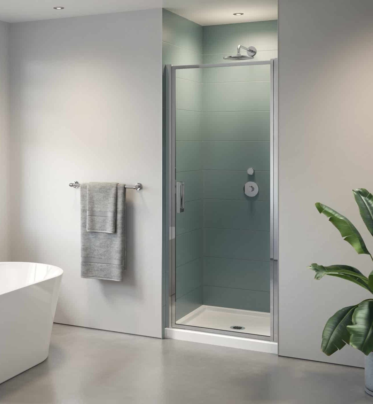 Stand-Up Shower Pivot Door - SE Collection from Innovate Building Solutions 