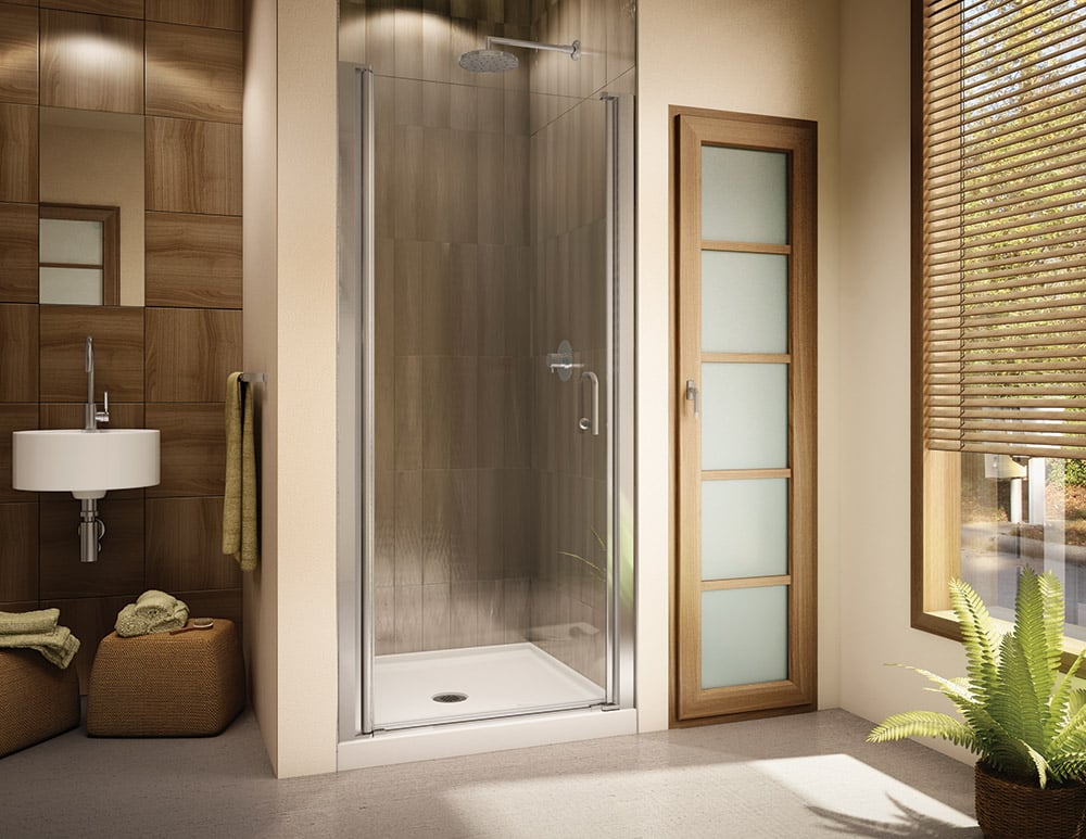 Stand up 36 x 36 pivoting shower door by Innovate Building Solutions 