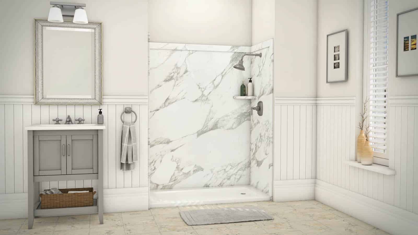 calcutta gold royale PVC composite shower kit 