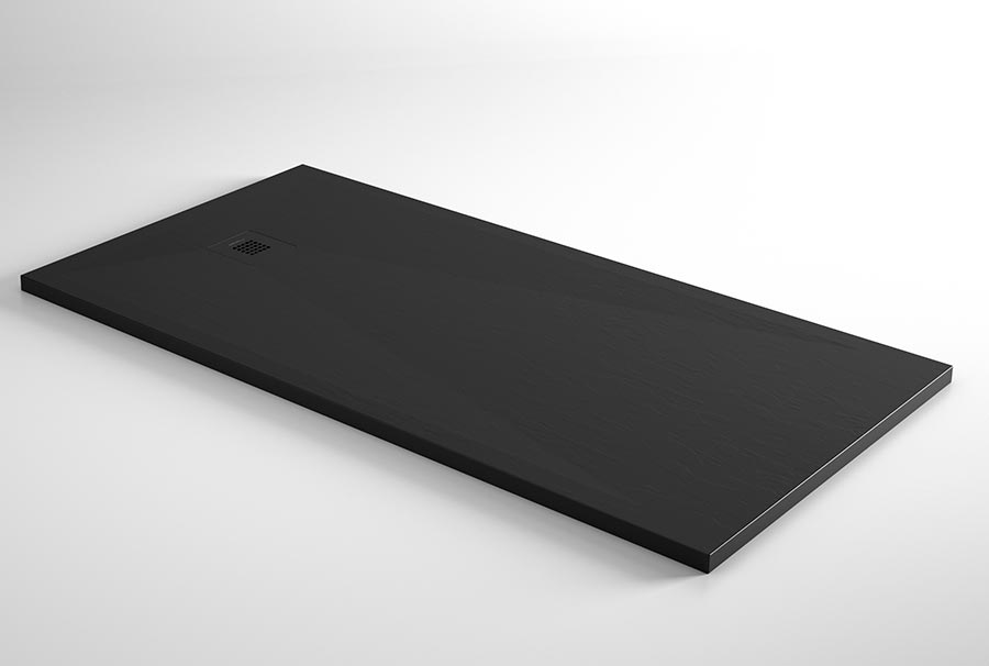 Solid color series matte black shower pan 60 x 32