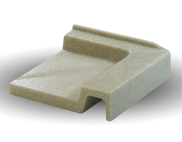 Mid-Height curb for a cultured granite shower pan 2 3/4