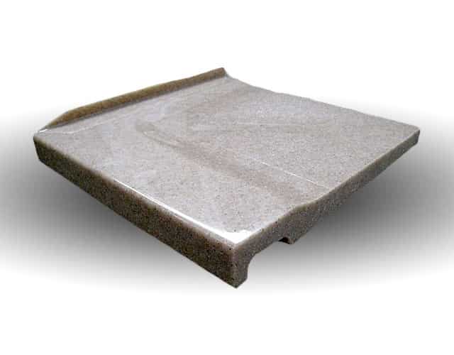 Low profile curb for a solid surface shower base 1 1/2